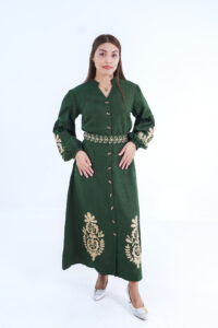 Maxi Linen Dress with thread work (Copy) (Copy)