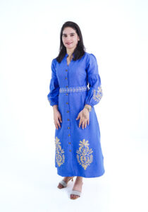 Blue Maxi Linen Dress